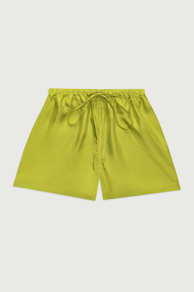 The Drawstring Short, Silk Twill